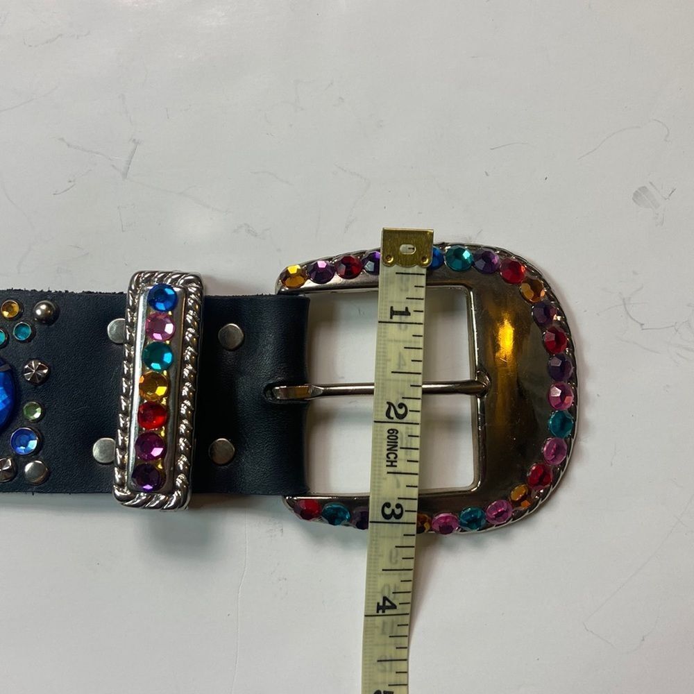 Cowboy C 1989 Alamo Design R Rhinestone  Unixes Belt One Size - Picture 12 of 16